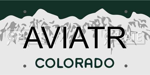 AVIATR Colorado License Plate