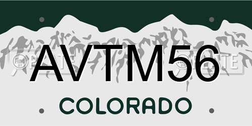 AVTM56 Colorado License Plate