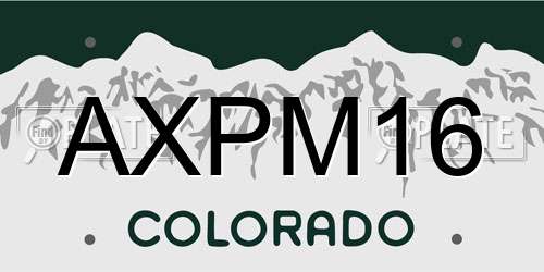 AXPM16 Colorado License Plate