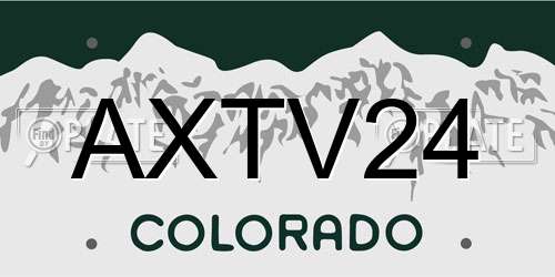 AXTV24 Colorado License Plate
