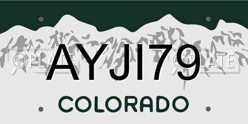 AYJI79 Colorado License Plate