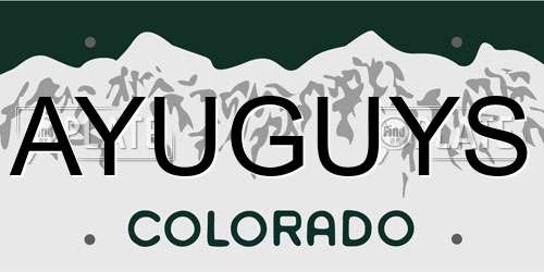 AYUGUYS Colorado License Plate
