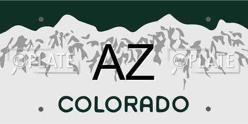 AZ Colorado License Plate
