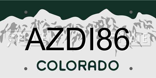 AZDI86 Colorado License Plate