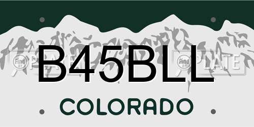 B45BLL Colorado License Plate