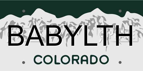 BABYLTH Colorado License Plate