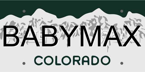 BABYMAX Colorado License Plate