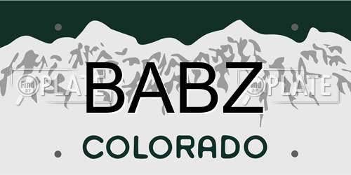 BABZ Colorado License Plate