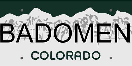 BADOMEN Colorado License Plate
