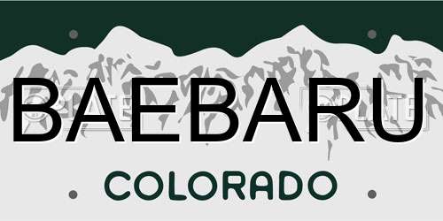 BAEBARU Colorado License Plate