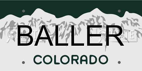 BALLER Colorado License Plate
