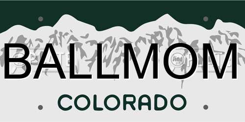 BALLMOM Colorado License Plate
