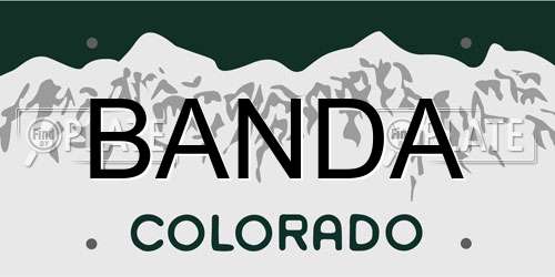 BANDA Colorado License Plate