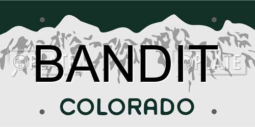 BANDIT Colorado License Plate