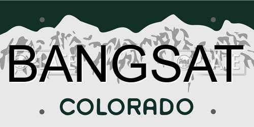 BANGSAT Colorado License Plate