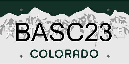 BASC23 Colorado License Plate