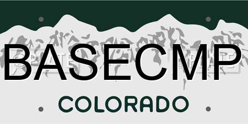BASECMP Colorado License Plate