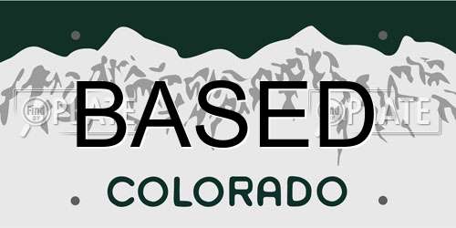 BASED Colorado License Plate
