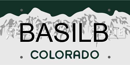 BASILB Colorado License Plate