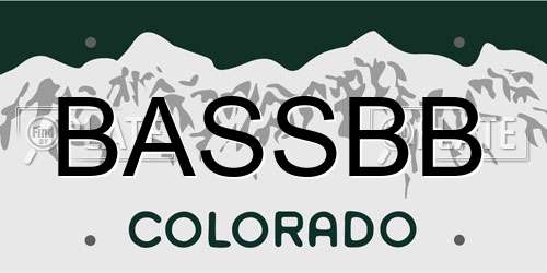 BASSBB Colorado License Plate