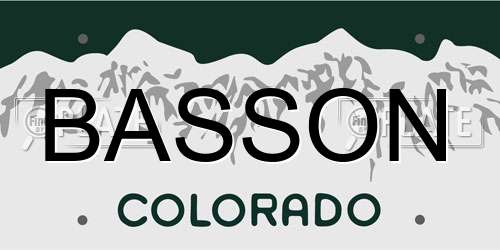 BASSON Colorado License Plate
