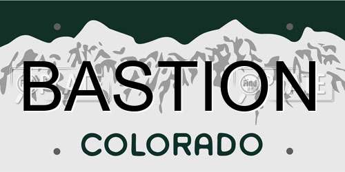 BASTION Colorado License Plate