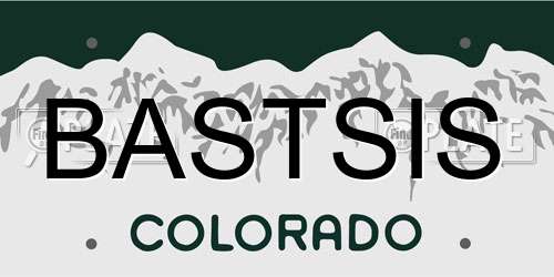 BASTSIS Colorado License Plate