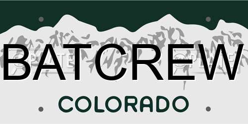 BATCREW Colorado License Plate