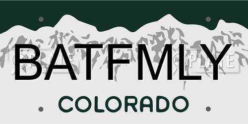 BATFMLY Colorado License Plate
