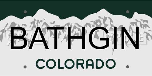BATHGIN Colorado License Plate