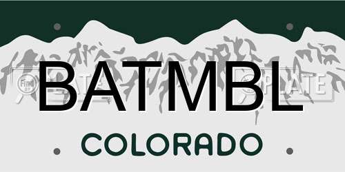 BATMBL Colorado License Plate