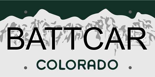 BATTCAR Colorado License Plate