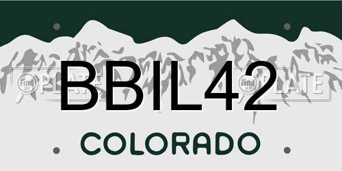 BBIL42 Colorado License Plate