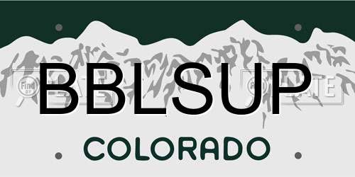 BBLSUP Colorado License Plate