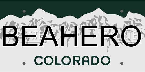 BEAHERO Colorado License Plate