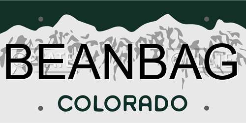 BEANBAG Colorado License Plate