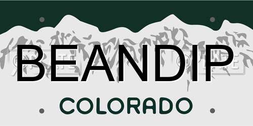 BEANDIP Colorado License Plate