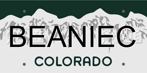 BEANIEC Colorado License Plate