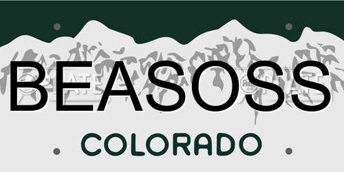 BEASOSS Colorado License Plate
