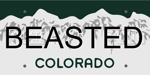 BEASTED Colorado License Plate
