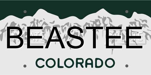 BEASTEE Colorado License Plate
