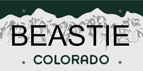 BEASTIE Colorado License Plate