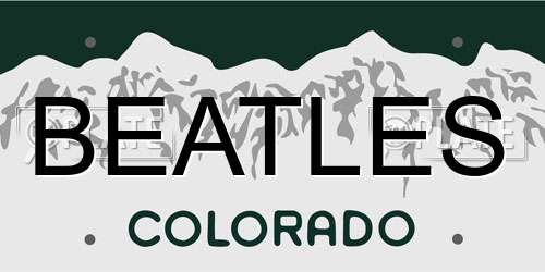 BEATLES Colorado License Plate