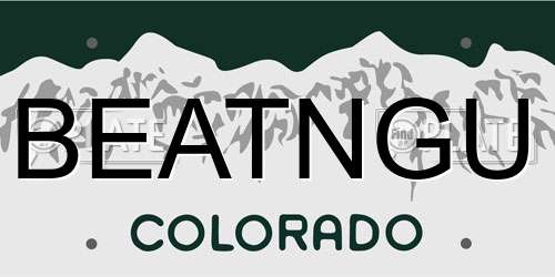 BEATNGU Colorado License Plate