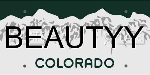 BEAUTYY Colorado License Plate