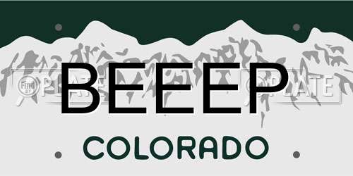 BEEEP Colorado License Plate