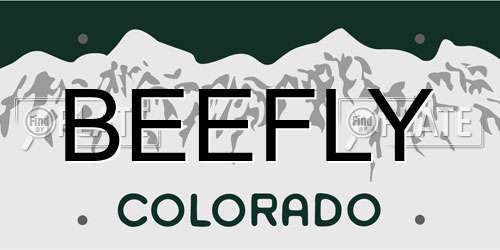 BEEFLY Colorado License Plate