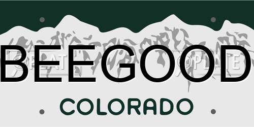 BEEGOOD Colorado License Plate
