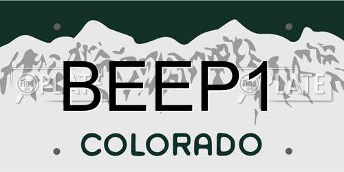 BEEP1 Colorado License Plate