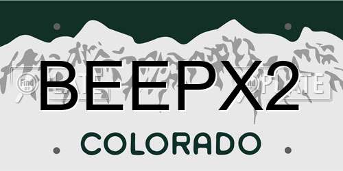 BEEPX2 Colorado License Plate